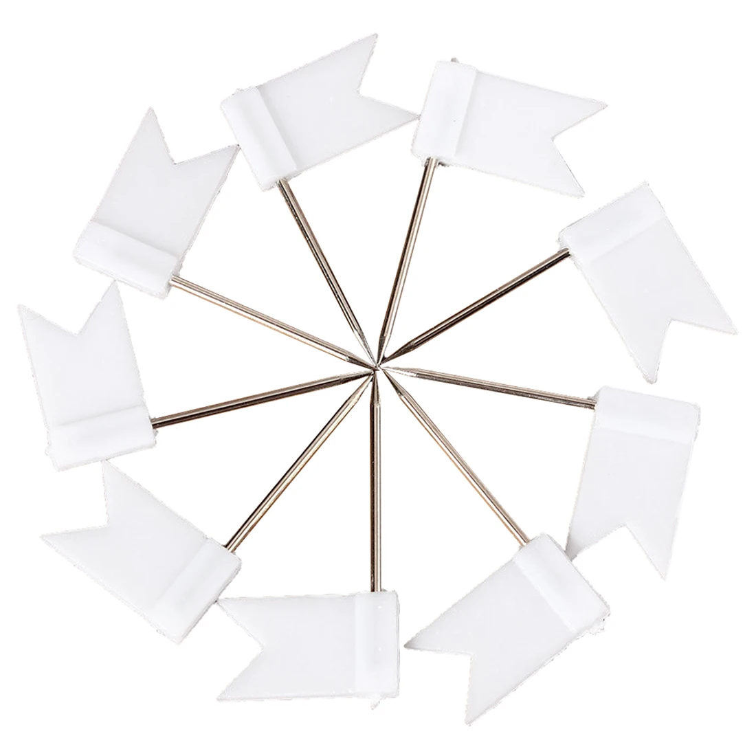 

100 Flag Shape Map Pins Cork Notice Board Drawing Pins Push Pin White