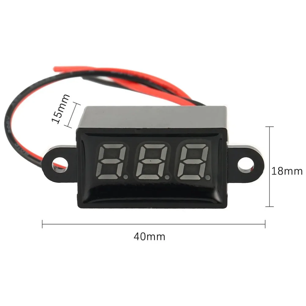 5 шт 3 V-30 V 2-провод светодиодный цифровая панель дисплея вольтметр измеритель напряжения вольт тестер для авто Мотоциклетные батареи