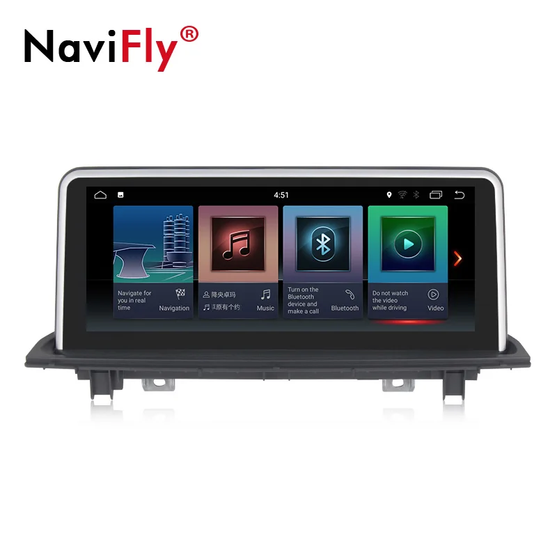 Sale Navifly android Car Multimedia player Autoradio Car Radio Audio For BMW X1 F48 2016 2017 Original car NBT system with IPS screen 2