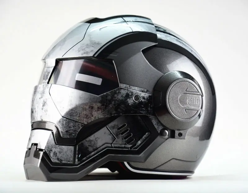 

Masei War Machine Gray Mens womens IRONMAN Iron Man helmet motorcycle helmet half helmet open face helmet ABS casque motocross f