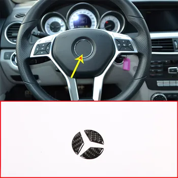 

3pcs Real Carbon Fiber For Mercedes Benz C Class W204 2007-2013 Car Steering Wheel Decoration Cover Sticker
