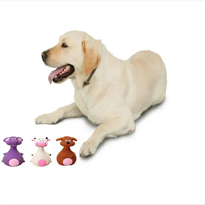 Игрушки для собак Cachorro латексная Жевательная пищалка, писклявый звук, игрушки для игр в форме животного, щенка, собаки, Mascotas Chien Honden Hond Perros