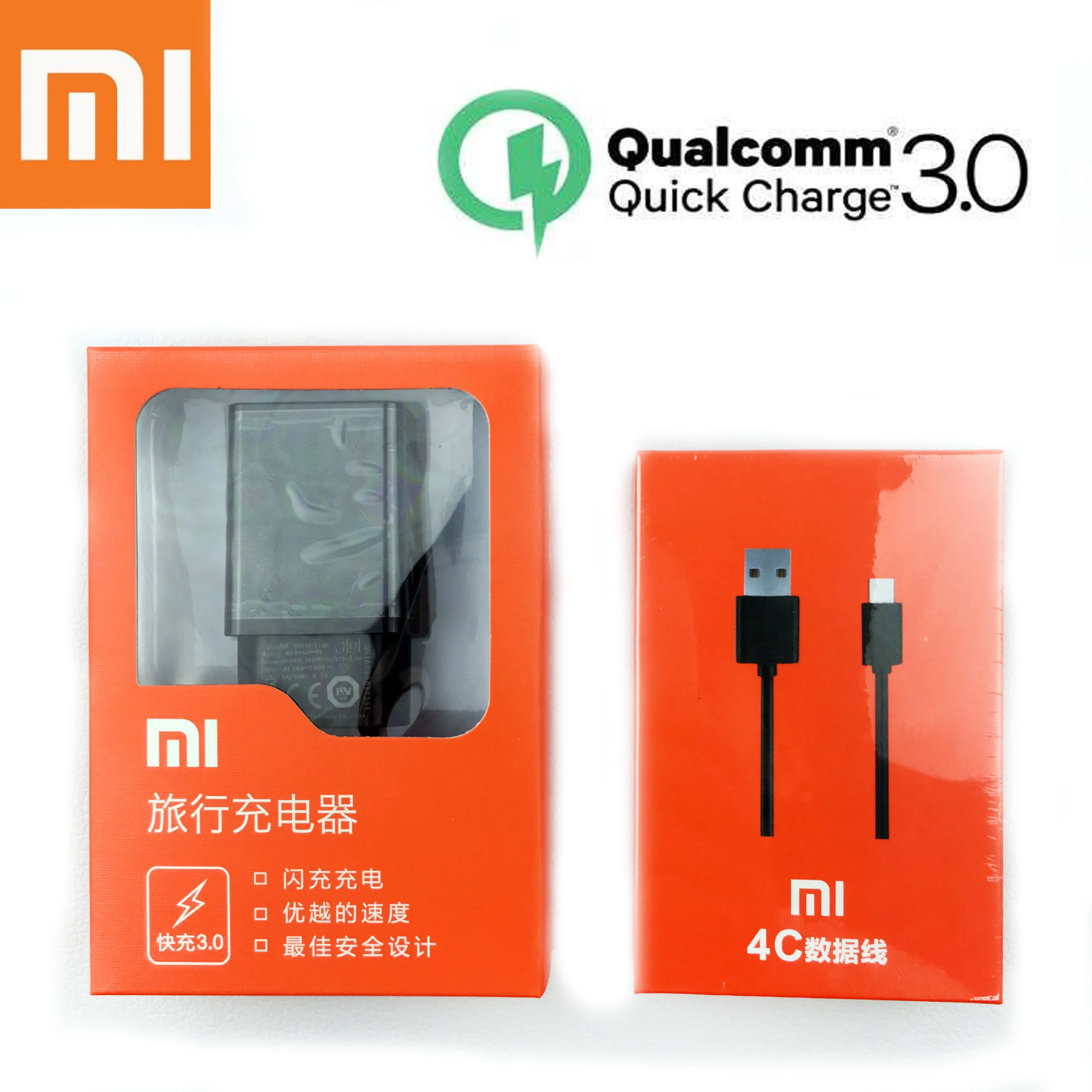

Original EU Xiaomi mi8 Charger QC3.0 Charger adapter 4c Type c cbale for mi 8 mi8 mi6 mix 3 2 2s a1 a2 max 2 mi6x 6 6x