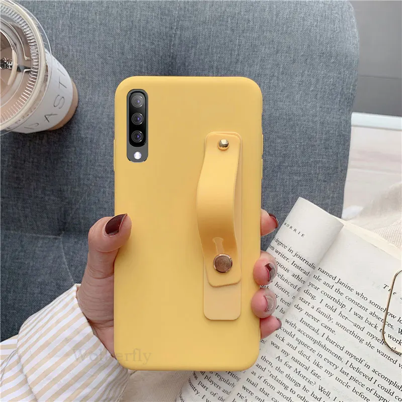 Силиконовый чехол на руку для xiaomi redmi note 7, чехол ярких цветов для redmi 7, 7a, note 7, повязка на запястье, держатель для телефона, подставка, мягкий чехол - Цвет: Hand Band Yellow
