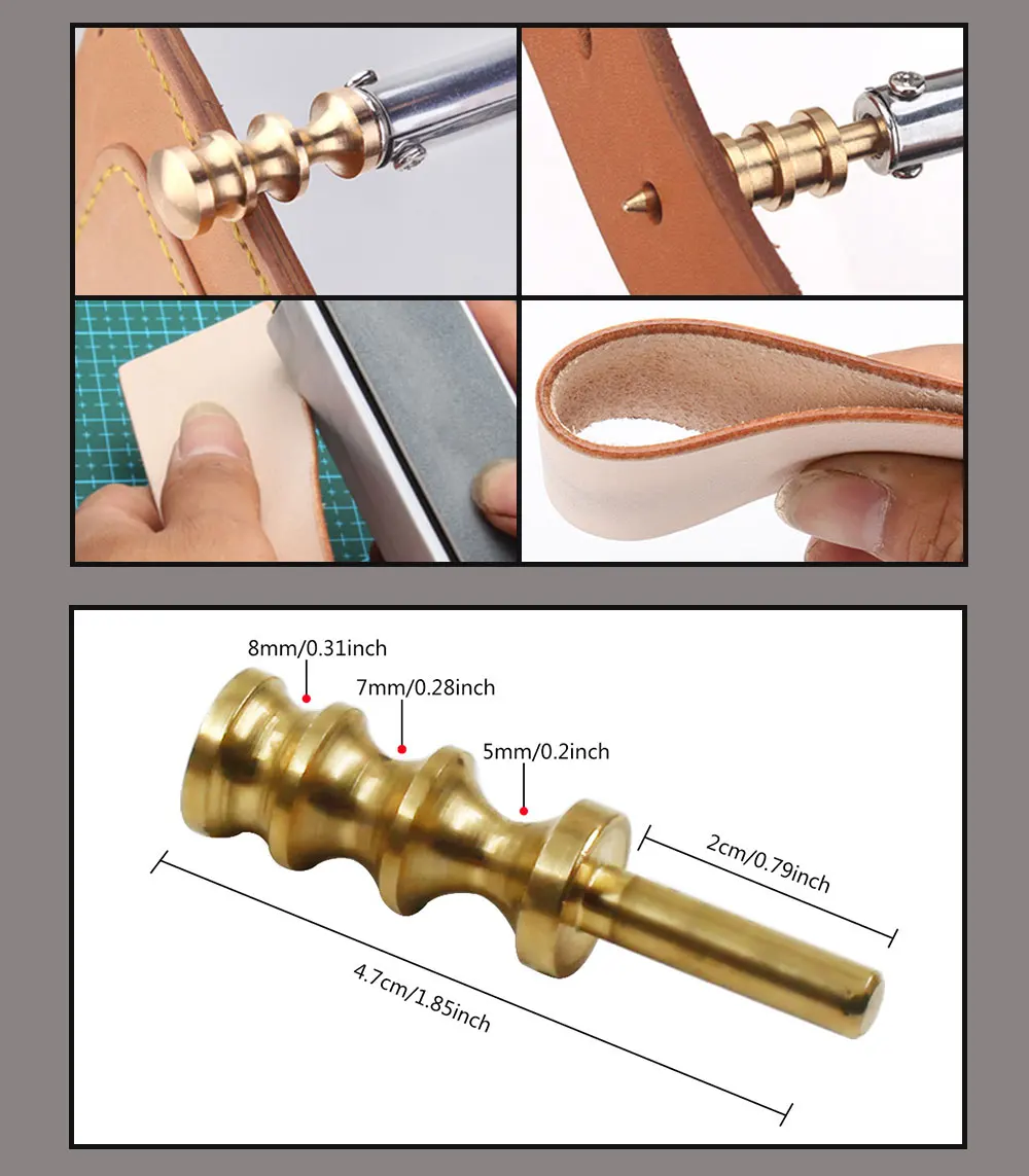 Кожаный край горячий процесс электрическое железо латунная головка кожевенное ремесло припой Железный наконечник Кожа ремесло Чистая латунь DIY инструменты 3 паза