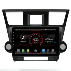 2 din 10,2 дюймов 4 ядра 2G + 16G Android 9,1 автомобильный dvd-радиоплеер для Toyota Highlander 2008-2014 навигация gps wifi BT карта