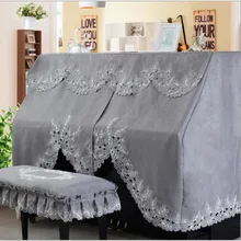 Современный минималистский чехол для пианино. Красиво вышитая серая Пылезащитная крышка. Половина Чехол для пианино. Пианино наборы табуреток