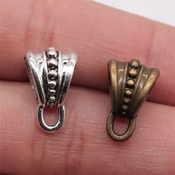 

WYSIWYG 8pcs 16x10mm Spacers Beads Big Hole Beads Bails Connector Bail Beads European Bail Beads