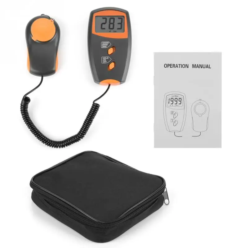 

LX1010BS Digital Luxmeter 3 1/2 Digits 18mm LCD Display Light Meter Environmental Testing portable Illuminometer UV Radiometers
