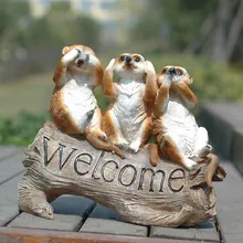 Сад mongoose Добро Пожаловать Знак сад Гренландский знак Добро пожаловать пасторальный стиль украшение животных вилла украшения