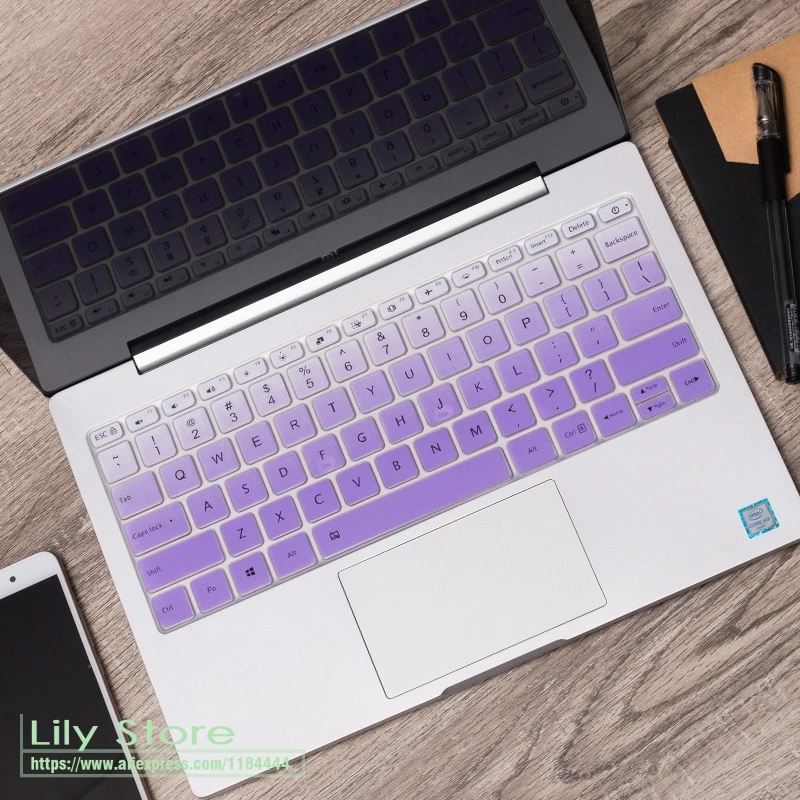 Силиконовый защитный чехол для клавиатуры 12 дюймов для Xiao mi Air 12 ноутбука 12,5 дюймов для mi notebook Air 12,5 - Цвет: fadepurple