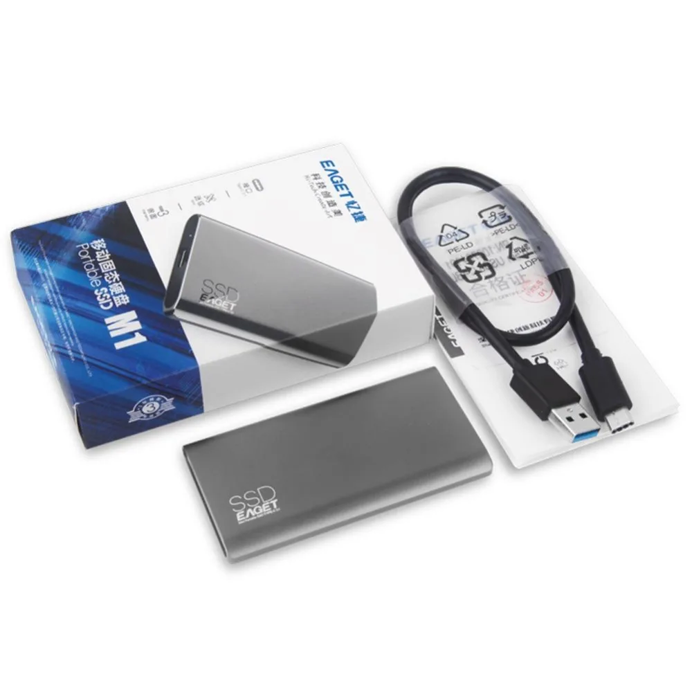 Eaget M1 External Solid State Drive 128GB 256GB 512GB Type-C USB 3.1 Mobile Solid State Drive 1.8\ Eaget M1 External Solid State Drive 128GB 256GB 512GB Type-C USB 3.1 Mobile Solid State Drive 1.8\