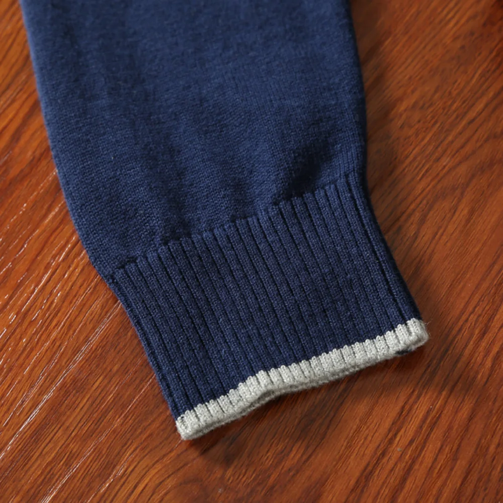 Осень и зима мужской свитер с длинным рукавом Тонкий v-образный вырез чистый цвет мужской деловой Повседневный свитер B0274
