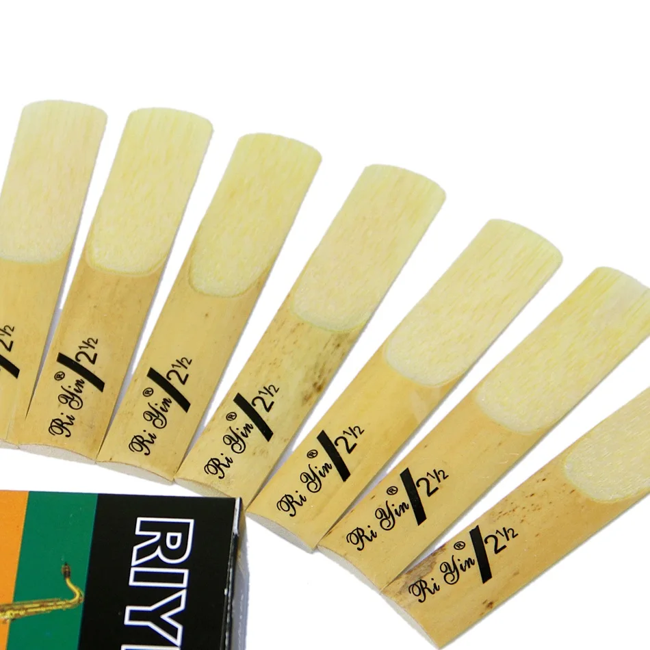Bnineteenteam Saxophone Reeds 10 Pack Pcs 2.5 Strength Reeds for Resin Tenor Sax Saxophone Accessories for Better Sound Effect 
