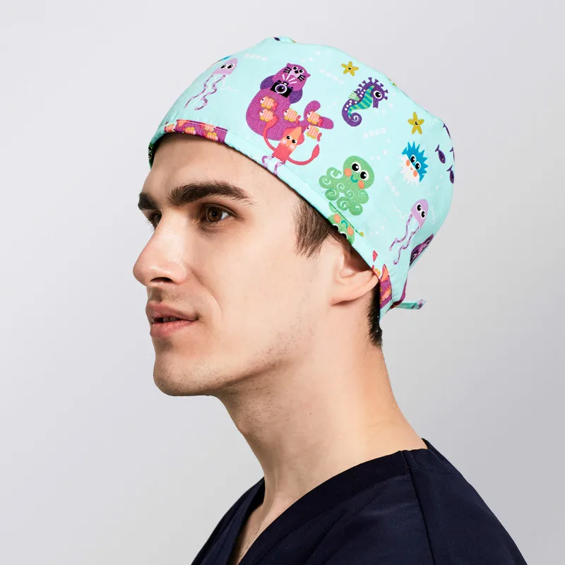 Arzt Scrub Cap Arbeitshut Krankenschwester Baumwolle Chirurgisch Medizinisch