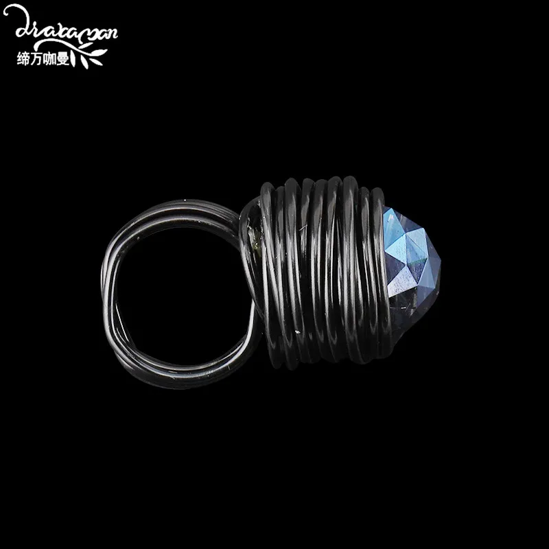 Dvacaman Love Wedding Rings Blue Crystal Finger Rings Couple 2019 Boho Handmade Jewelry Ethnic Party Accessories Women Gifts A87
