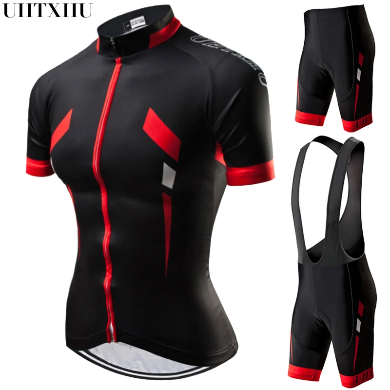 

Uhtxhu 2019 Women Cycling Jersey Set Mountain Bike Clothing MTB Bicycle Wear Clothes Maillot Ropa Ciclismo Summer Cycling Sets