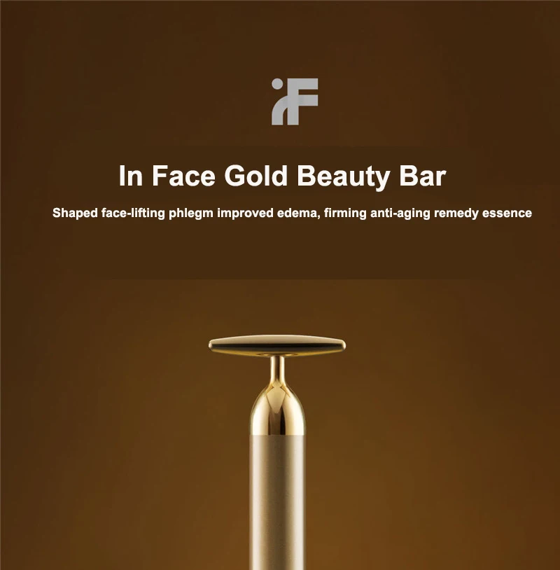 Xiaomi inFace Gold beauty Bar позолоченная Массажная головка для ускорения обмена веществ лифтинг для лица устранение отеков спа подарок для женщин и девочек