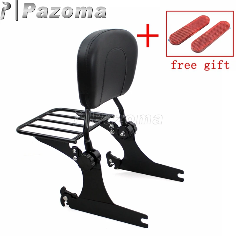 US $108.56 Motorcycle Motorbike Adjustable Detachable Backrest Sissy Bar Luggage Rack for Harley Dyna FXD FXDC FXDL FXDX 2002Later