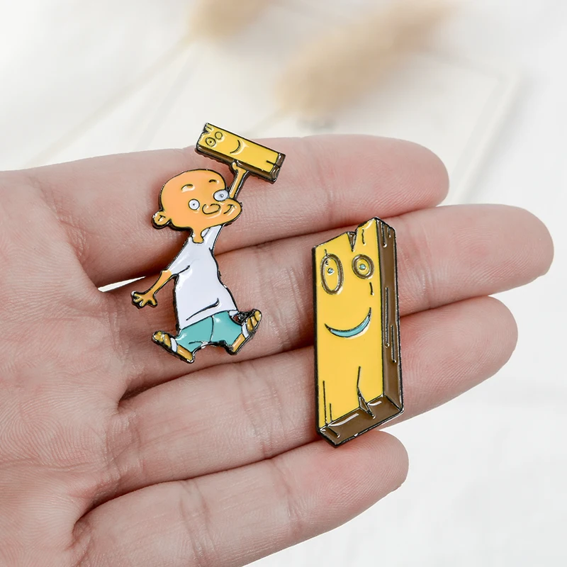 Plank Ed Edd & Eddy Funny Pins Denim Jackets Bags Hats Backpack Accessories Jewelry Pins collection Gift for Kids