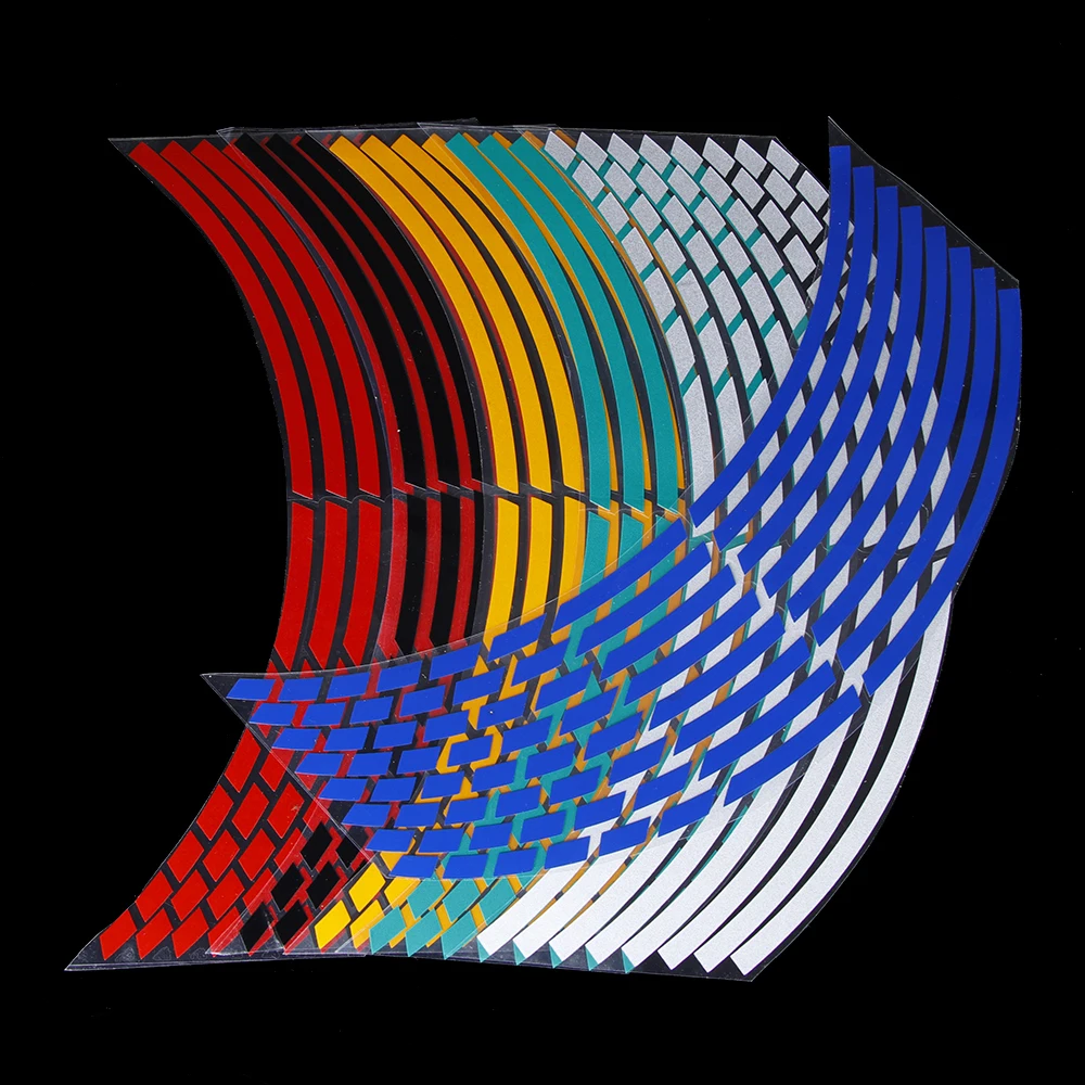 16 полосок, персональные наклейки на колеса мотоцикла, колеса автомобиля, шины, полоски, светоотражающие ободные ленты, наклейки на мотоцикл, Автомобильные украшения, аксессуары