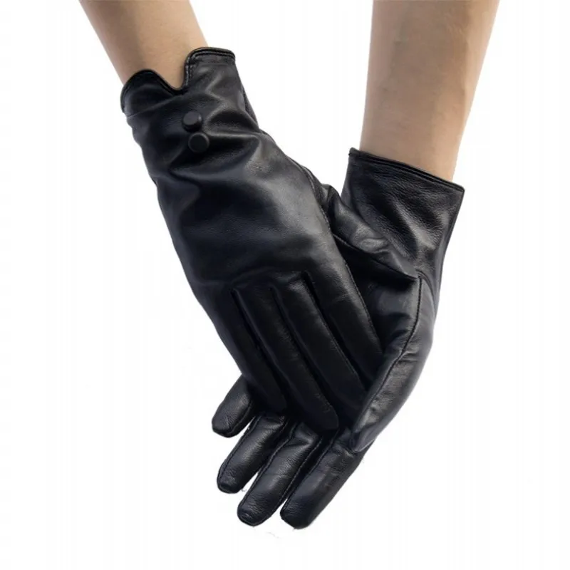 NEW LADIES WOMENS BLACK LEATHER GLOVES SMALL DRIVING UK SELLER 