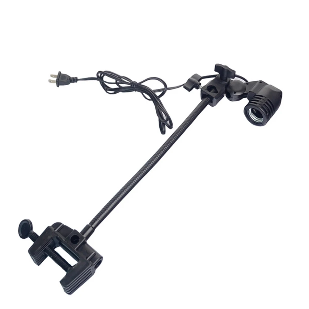 

15" Adjustable and Flexible LED Aquarium Light Bulb Holder E27 Socket Gooseneck Clamp/Mount LED Clip on Light for NanoTanks