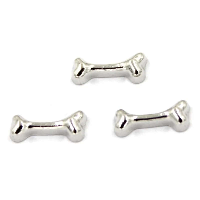 

20pcs/lot 2016 New DIY Fashion Alloy Silver Dog Bone Charm For Floating Living Memory Locket