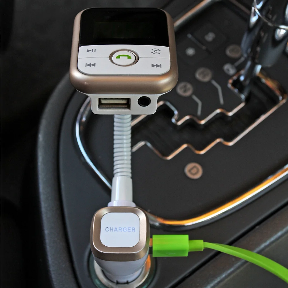 

KKmoon 2.1A FM Transmitter Handsfree Bluetooth Car Kits USB SD Aux-in Phone Calling Music Player Car Chargers