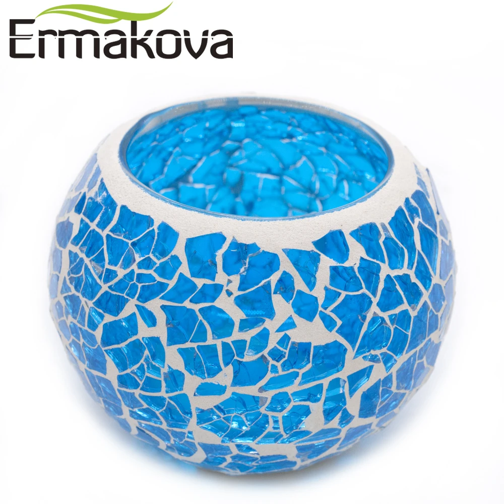ERMAKOVA 6 5 см ручной работы Стекло мозаика подсвечник Европейский держатель для