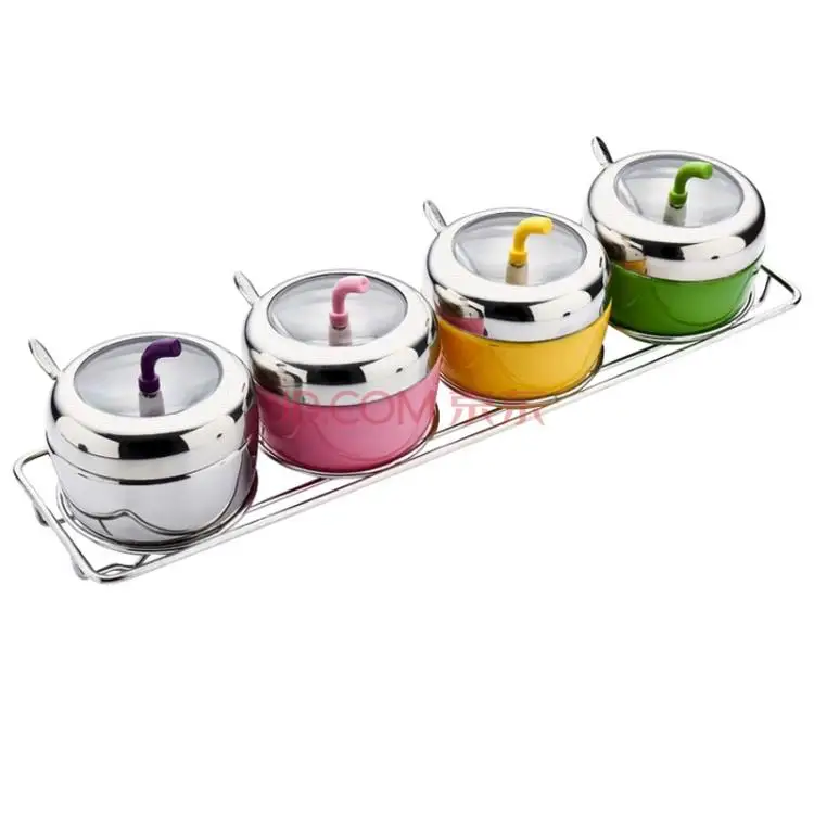 304 stainless steel seasoning cans seasoning box set kitchen seasoning