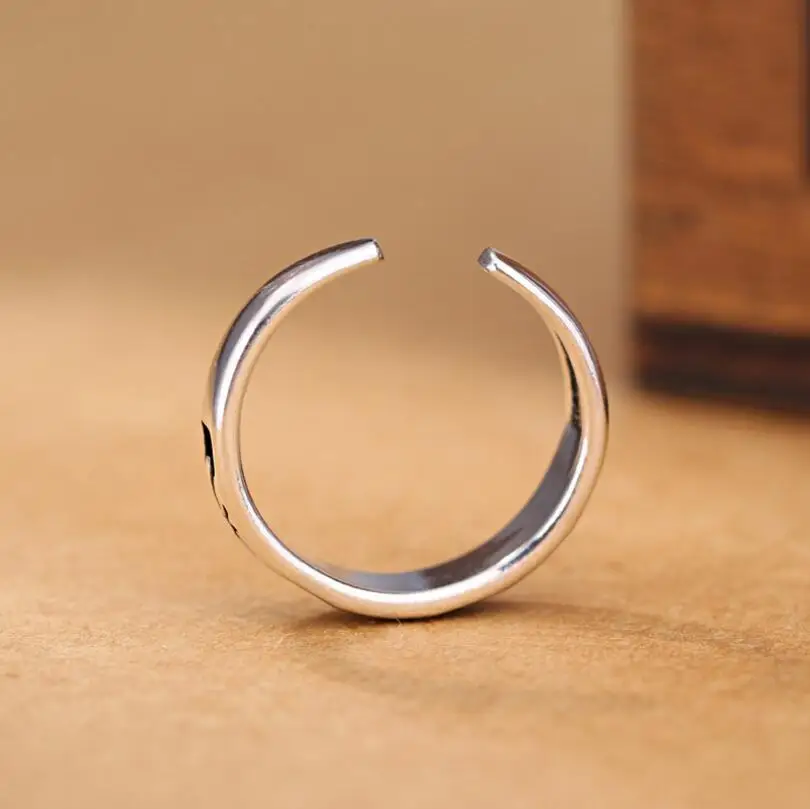 Anenjery, Ретро стиль, модные, 925 пробы, серебряные, полые, Переплетенные, сетчатые, кольца для женщин, хипстер, тайское серебряное кольцо, S-R267
