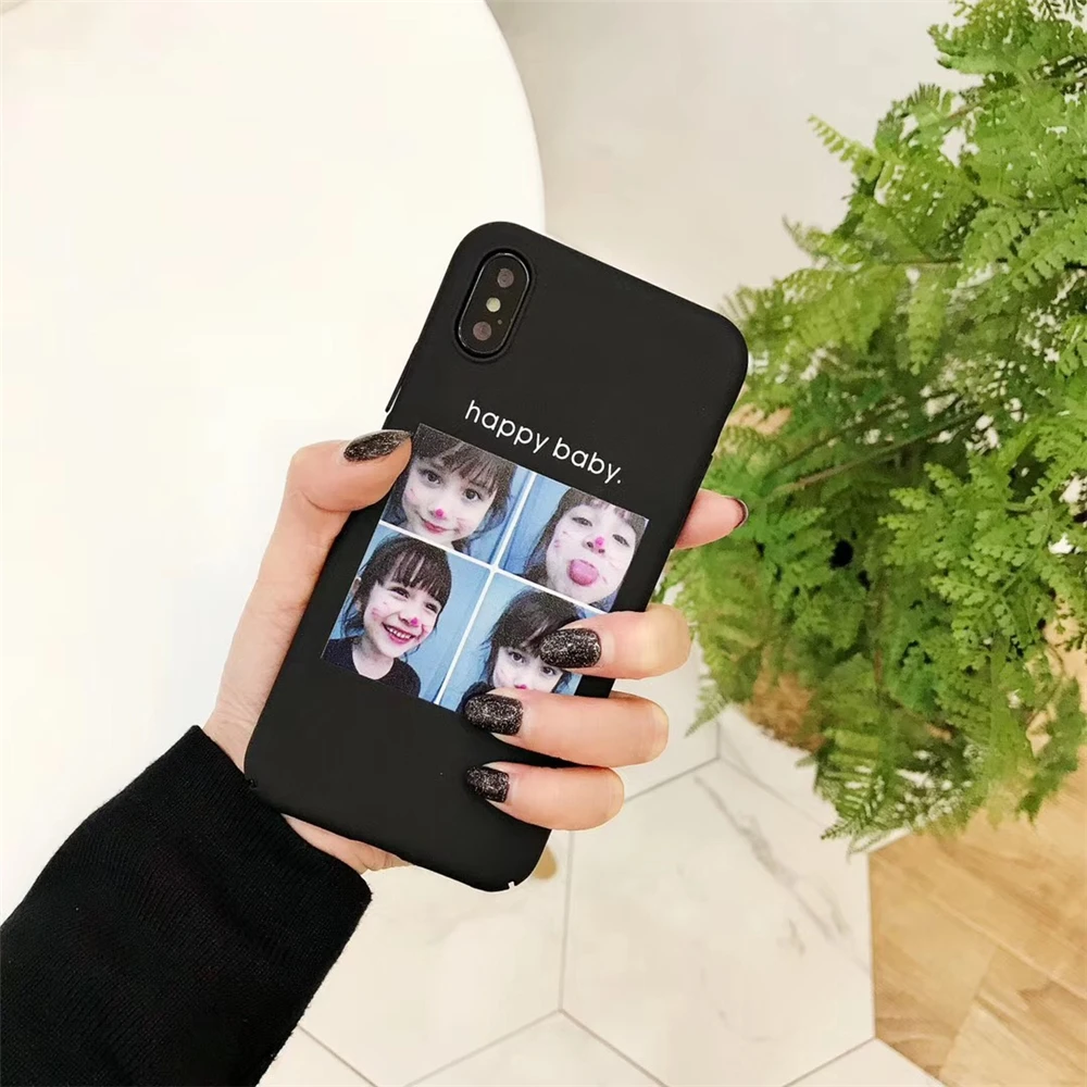 Модные Happy Baby телефон чехлы для iPhone 7 Чехол Жесткий Matte симпатичная девушка чехол