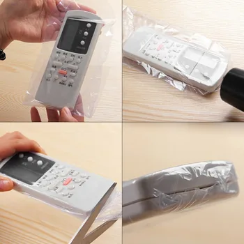 

10 pcs PPC Heat Shrink Plastic Wrap Film TV Air-Conditioner Video Remote Control Screen Protect Cover Dust Proof Waterproof