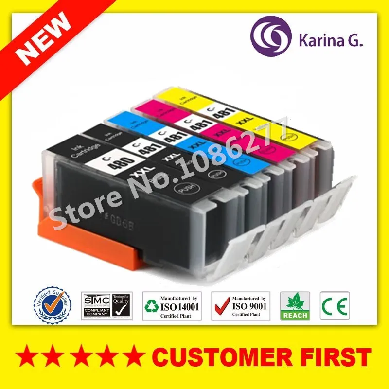 

Compatible for Canon PGI-480 CLI-481 PGI480 CLI481 Ink Cartridge Suit For Canon PIXMA TR7540 TR8540 TS6140 TS8140 TS9140
