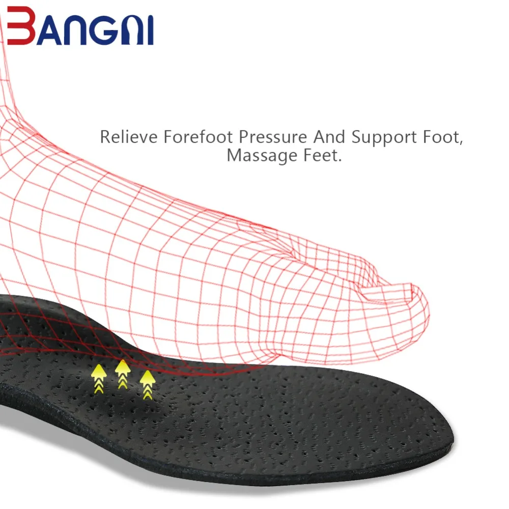 3 ANGNI الجلود تقويم العظام سيليكون النعال العظام أقدام مسطحة كعب الألم قوس دعم ل رجل امرأة نعال الحذاء الوحيد إدراج