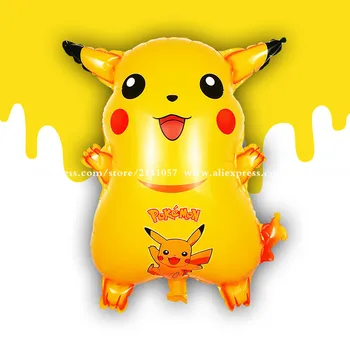 

10pcs/lot happy birthday with helium balloons for birthday pikachu pokemon go party decoration globos Hot selling