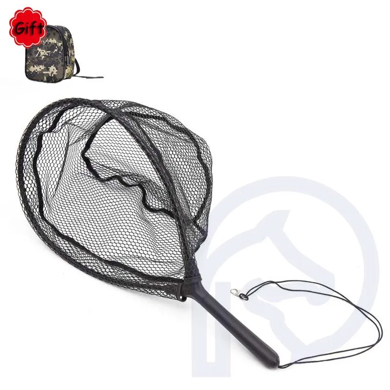 

ABS Handle Fishing Net High Hardness Aluminum Alloy Frame Hanging Nylon Net Tackle Small Mesh Fly Fishing Fish Casting Net
