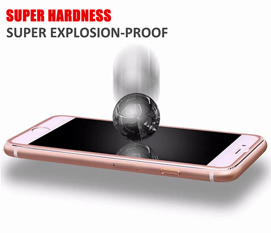 3D Volle Abdeckung Schutz Glas Für iPhone 7 8 Plus X XS Aluminium Legierung Screen Protector Gehärt