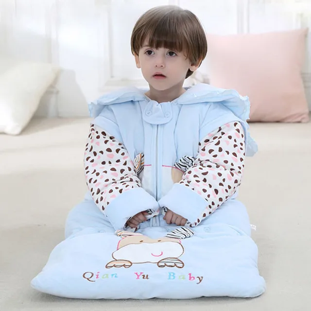 Baby Sleeping Bags Kids Sack Detachable Sleeve Infant Baby Sleeping Bags Kids Sack Detachable Sleeve Infant Toddler Bag New Style Zipper Boy