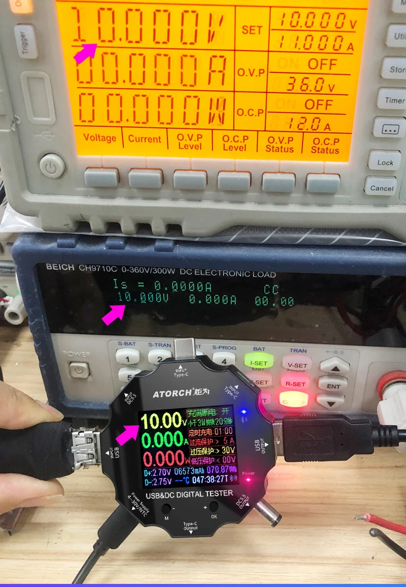 DC5.5 тип-c 18 в 1 USB 3,0 тестер приложение dc Цифровой вольтметр power bank зарядное устройство Напряжение Ток Амперметр детектор QC PD3.0 метр