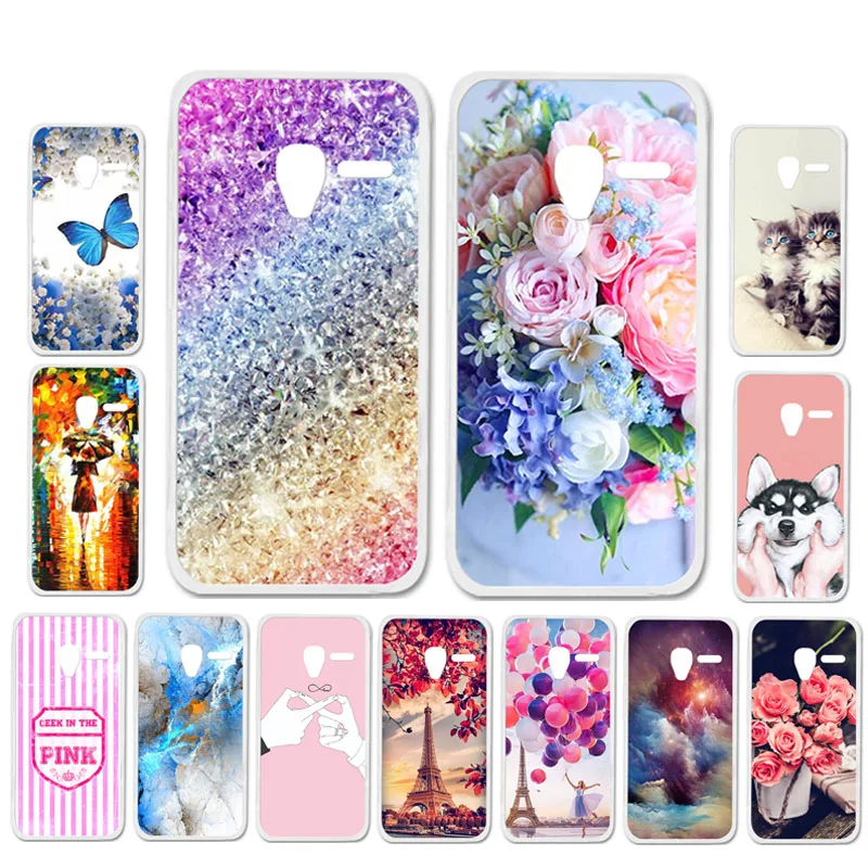 

Ojeleye DIY Patterned Silicon Case For Alcatel OneTouch Pixi 3 4.5 inch 4G Case Soft TPU Cartoon Phone Cover Anti-knock Shell