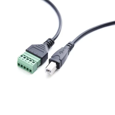 Штекер USB 2 0 B на 5 контактный винт с защитной паяльной клеммой адаптер