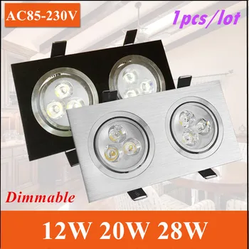 

Freeshipping 1X 12w 20W 28W led Ceiling dimmable Epistar LED ceiling lamp Recessed Spot light Downlight 110V-220V