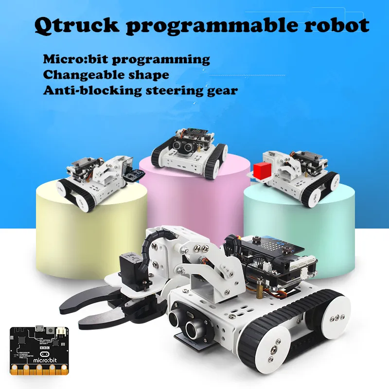 DIY микро: бит умный робот автомобильный комплект Qtruck/pyn обучающий программируемый