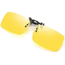 Gafas de sol amarillas de Clip con visión nocturna para conducción, gafas de sol polarizadas para conducir, gafas ligeras cuadradas Unisex