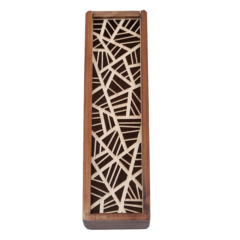 Новая красивая коробка для хранения студентов, креативный функциональный чехол-карандаш, Портативный ретро кружевной полый Деревянный чехол-карандаш, аксессуары для мелочей - Цвет: Net pattern