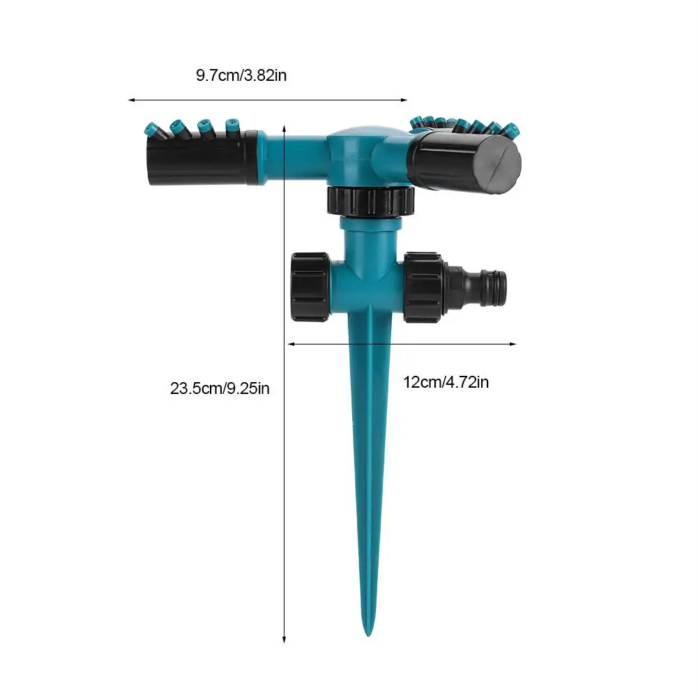 Сад вращающийся полив спринклер 360 градусов вращающийся газон спринклер с 3 руки Автоматический садовый полив оросительный инструмент