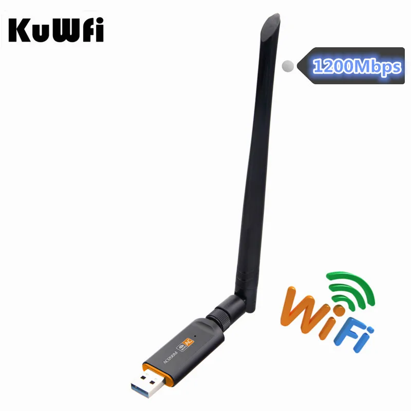 

1200Mbps USB Wifi Lan Dongle Adapter AP Station Model 2.4GHz 5.8GHz USB3.0 RTL8812AU Wireless-AC Network Card With 5dBi Antenna