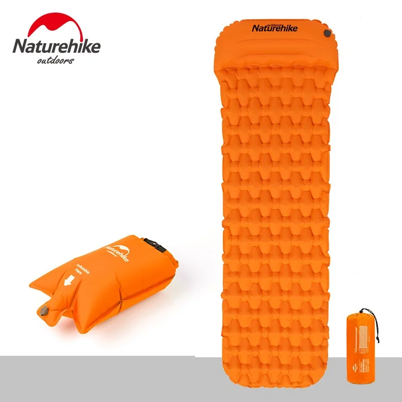 Naturehike في colchon inflable التخييم حصيرة نفخ سرير تخييم وسادة النوم الطبيعة تنزه فراش مع وسادة